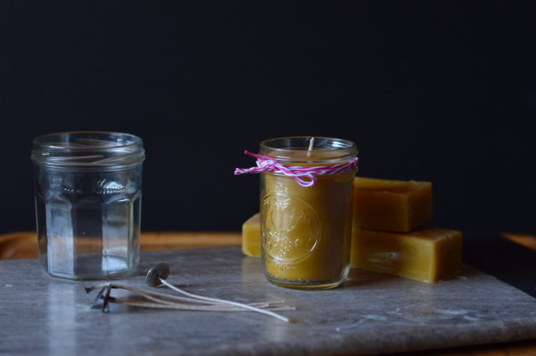 Easy Beeswax Candles in Mason Jars Rootsy Network