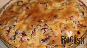 baked cranberry pear spoon cake