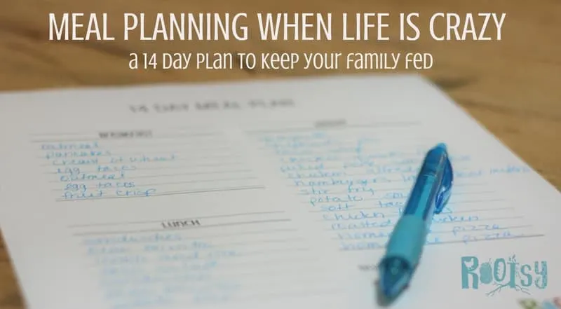 Meal planning is more than just making a list of recipes. Learn how to make a simple 14 day plan that your family will love!