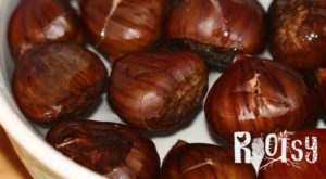 soaking chestnuts in hot water