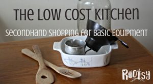 Create an efficient and low cost kitchen by taking advantage of price breaks found by secondhand shopping at thrift shops and yard sales |Rootsy.org