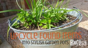 Use these ideas to upcycle items into garden pots. You’ll be surprised how much produce can be grown if you think of these items in new ways | Rootsy.org