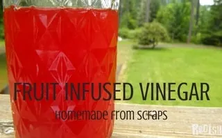 Homemade fruit infused vinegar is an excellent way to use fruit scraps, save money, and create something extra tasty | Roosty.org