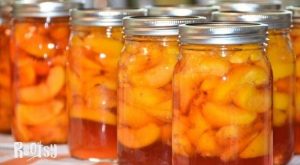 jars of canned peaches in simple syrup