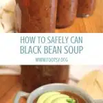 quart jars home canned black beans soup