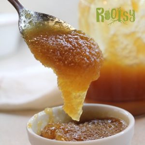 crystallized honey on spoon