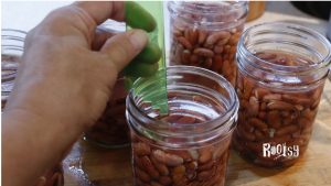 measuring the headspace of home canned kidney beans