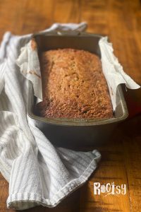 loaf of zucchini carrot bread with applesauce